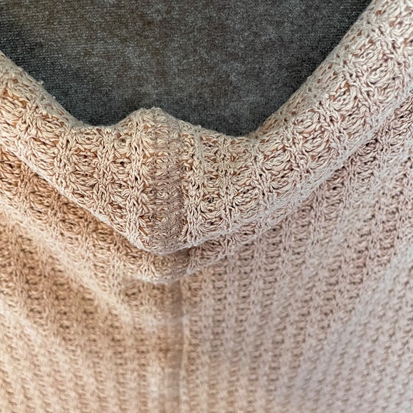 Free People Pink Waffle Knit Blouse - Picture 7 of 15